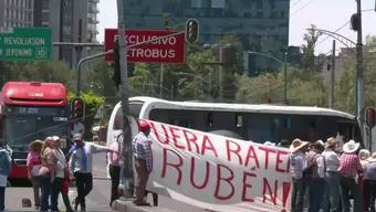 Manifestantes Bloquean Insurgentes Sur, CDMX, por Falta de Agua