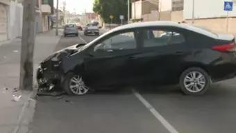 Choque contra Poste Por No Atropellar un Perro en 14 Oriente